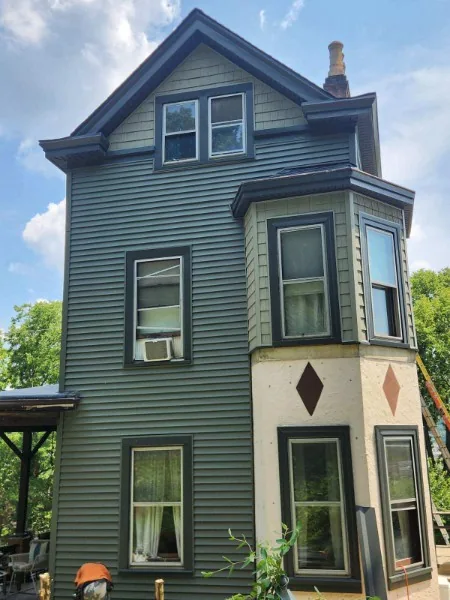 Newly installed exterior siding on a character home in the Greater Cincinnati area